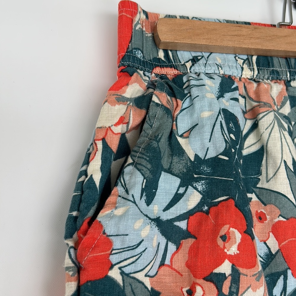 C&C California Linen Tropical Floral Print Pants - Picture 6 of 9